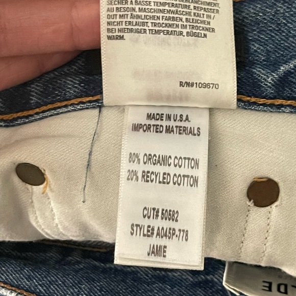 AGOLDE 90's Pinch Waist Lineup Jaime Wash Vintage Distressed Ripped {$198} Sz 31 - Picture 7 of 13